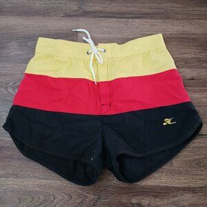 Vintage Hobie Swim Shorts XS Waist 28" Germany Flag Colors